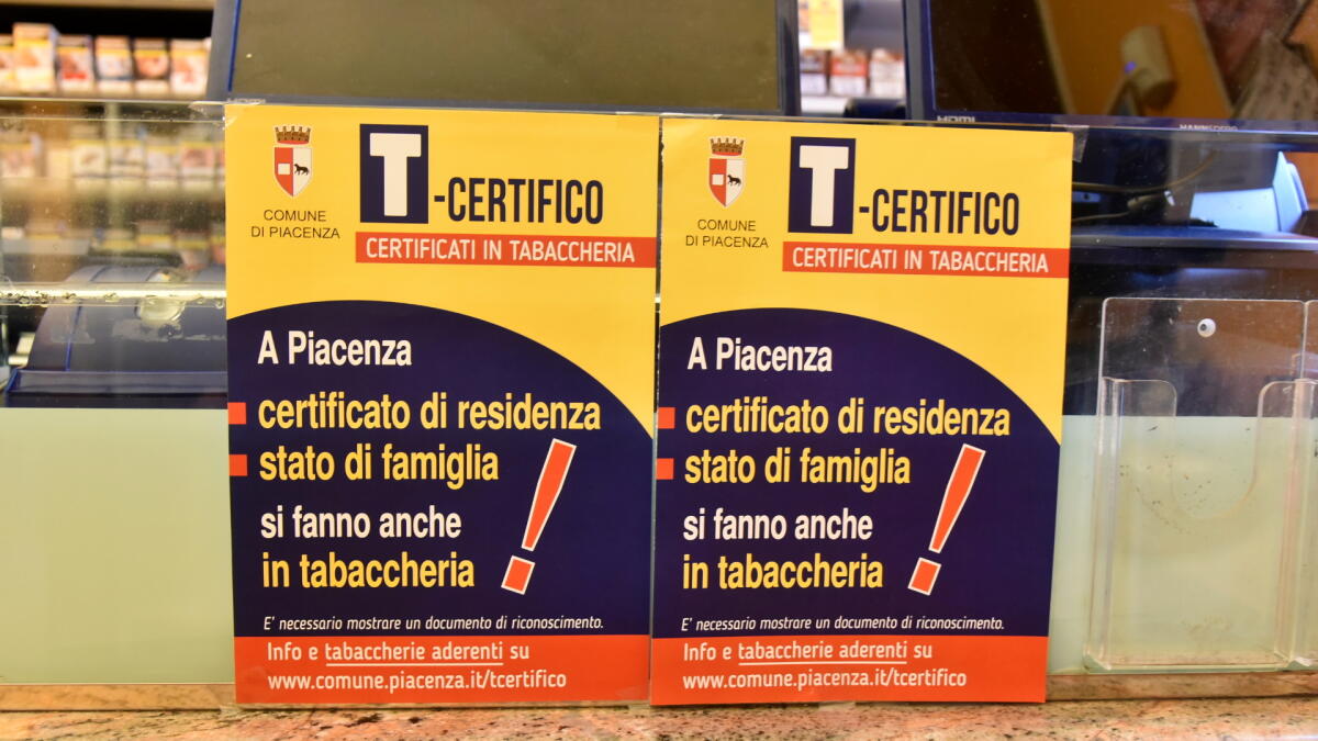 A breve certificati anagrafici anche in tabaccheria - 