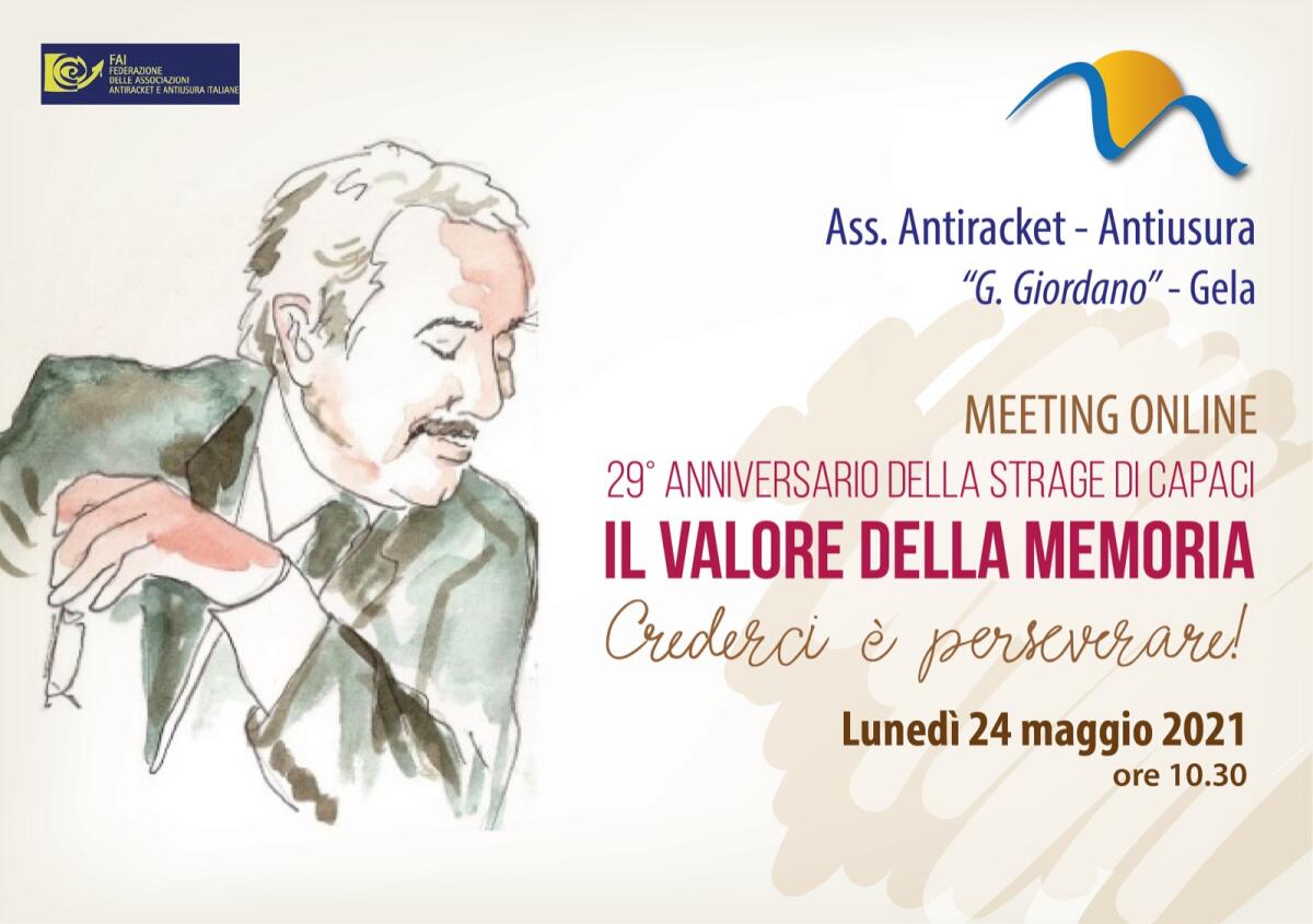 La FAI Antiracket Gela ricorda i martiri di Capaci - 