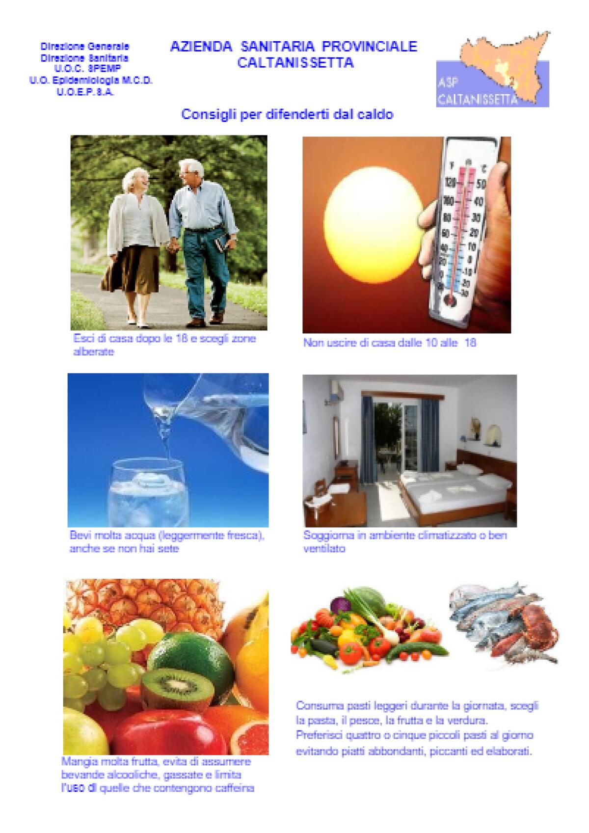 Come proteggersi della ondate di calore - 