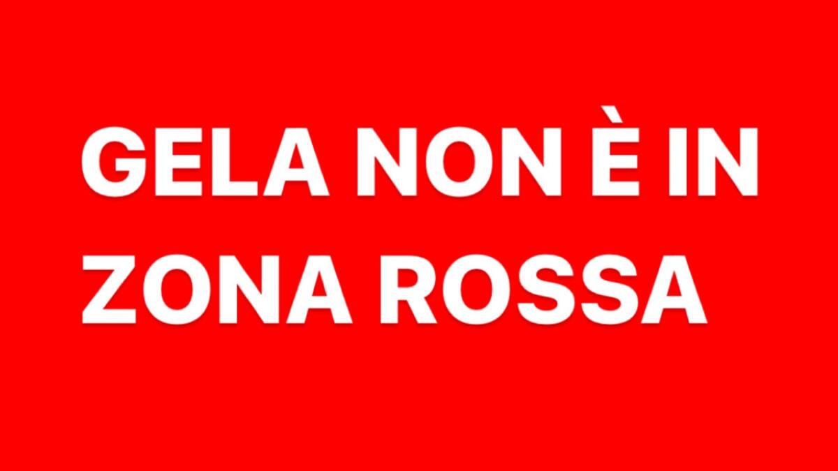 Gela non è ancora in zona rossa - 