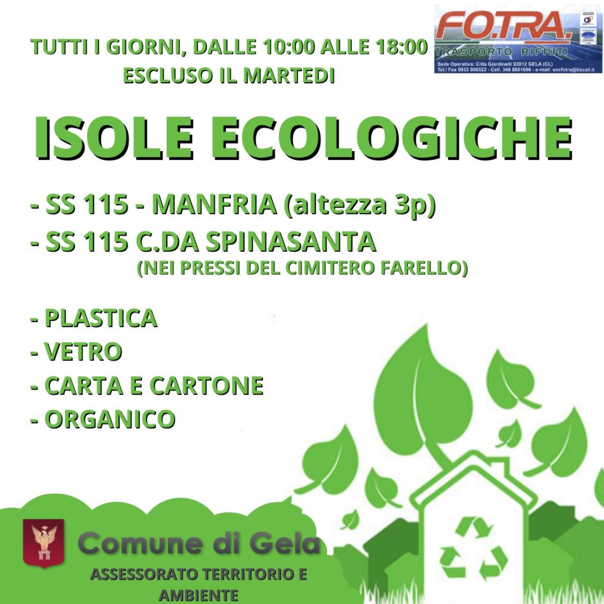 Arrivano a Gela due isole ecologiche -