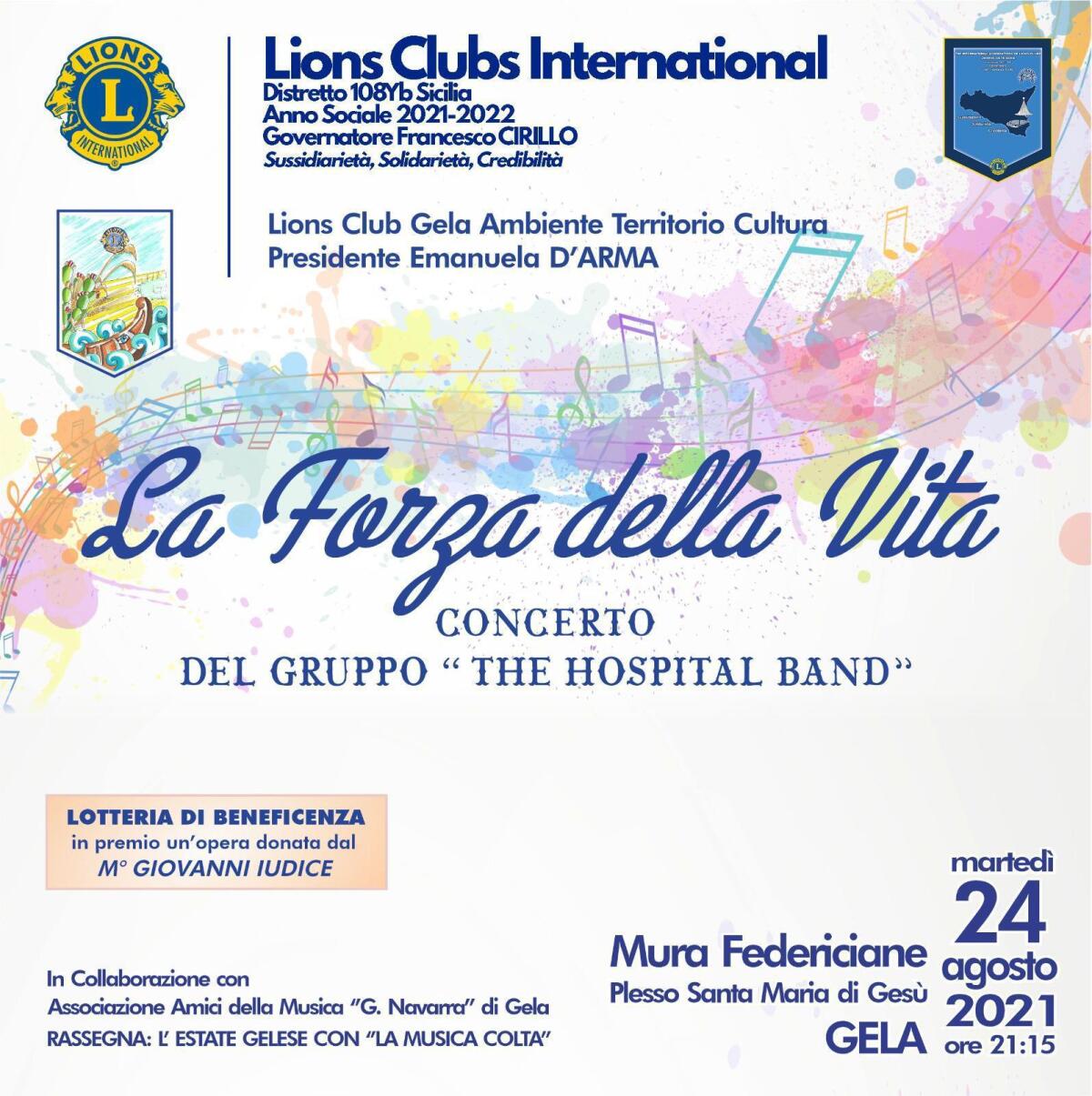 Lo Specialry Lions Club Gela Ambiente Territorio Cultura e la musica - 