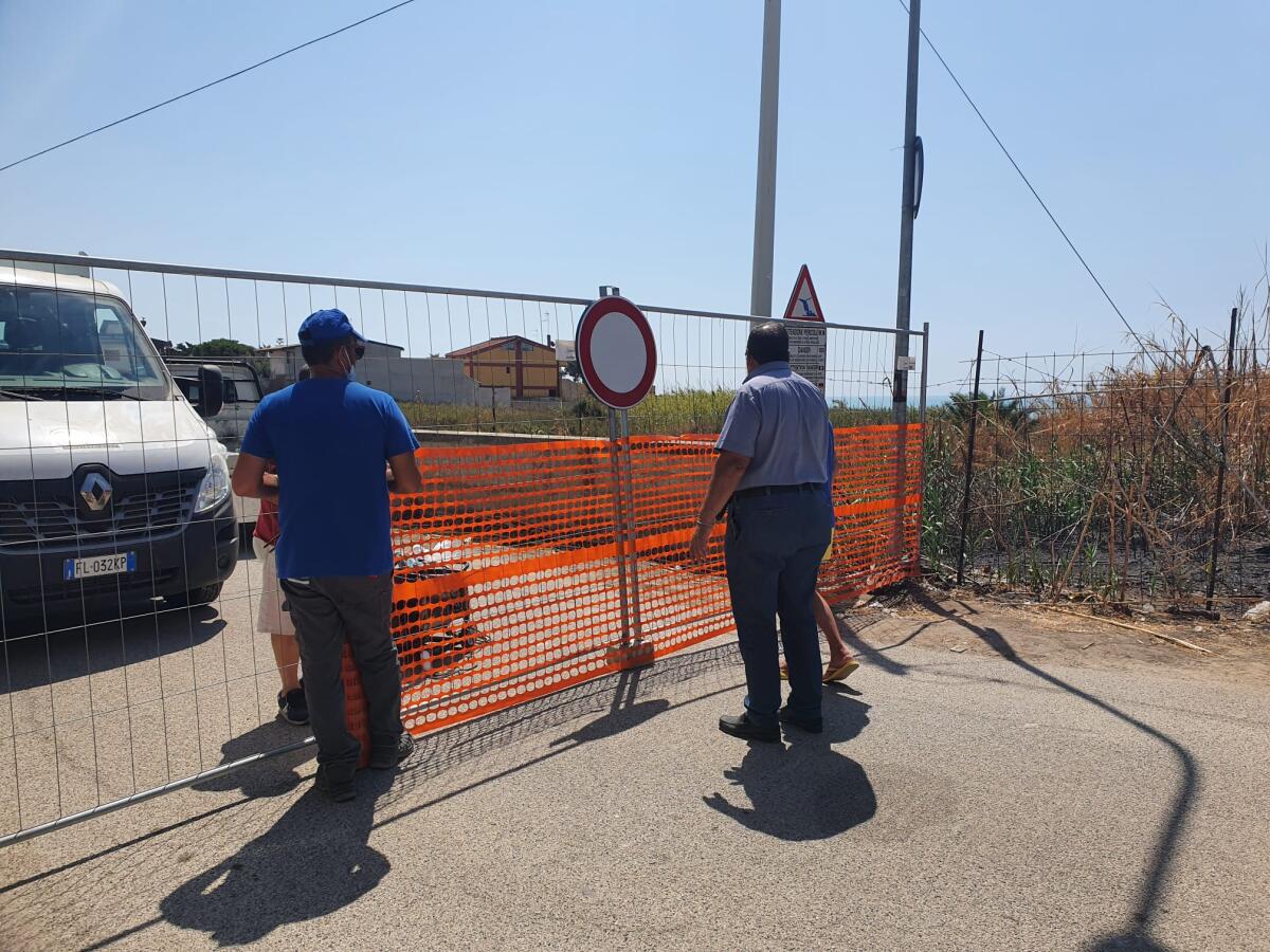 Stamattina la Ghelas ha chiuso l'area del ponte di Tenutella - 