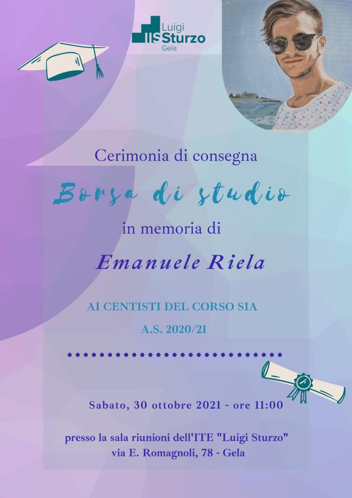 Borsa di studio alla memoria di Emanuele Riela -
