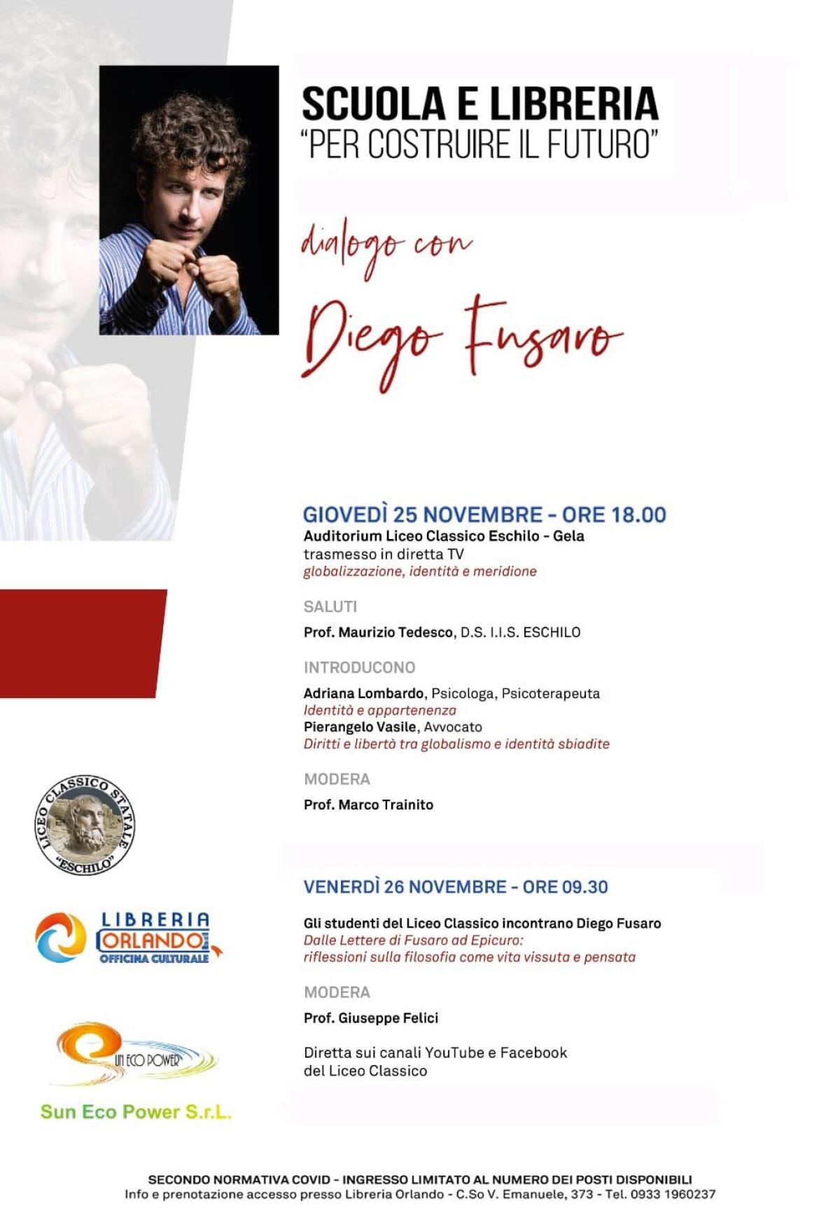 Diego Fusaro per la prima volta a Gela - 