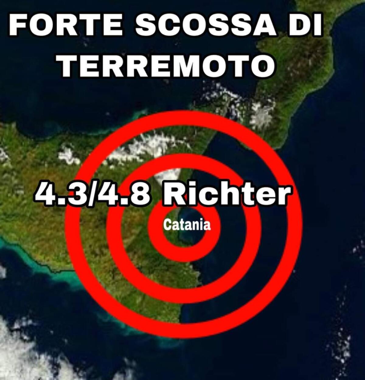 Forti scosse di terremoto nel Catanese - 