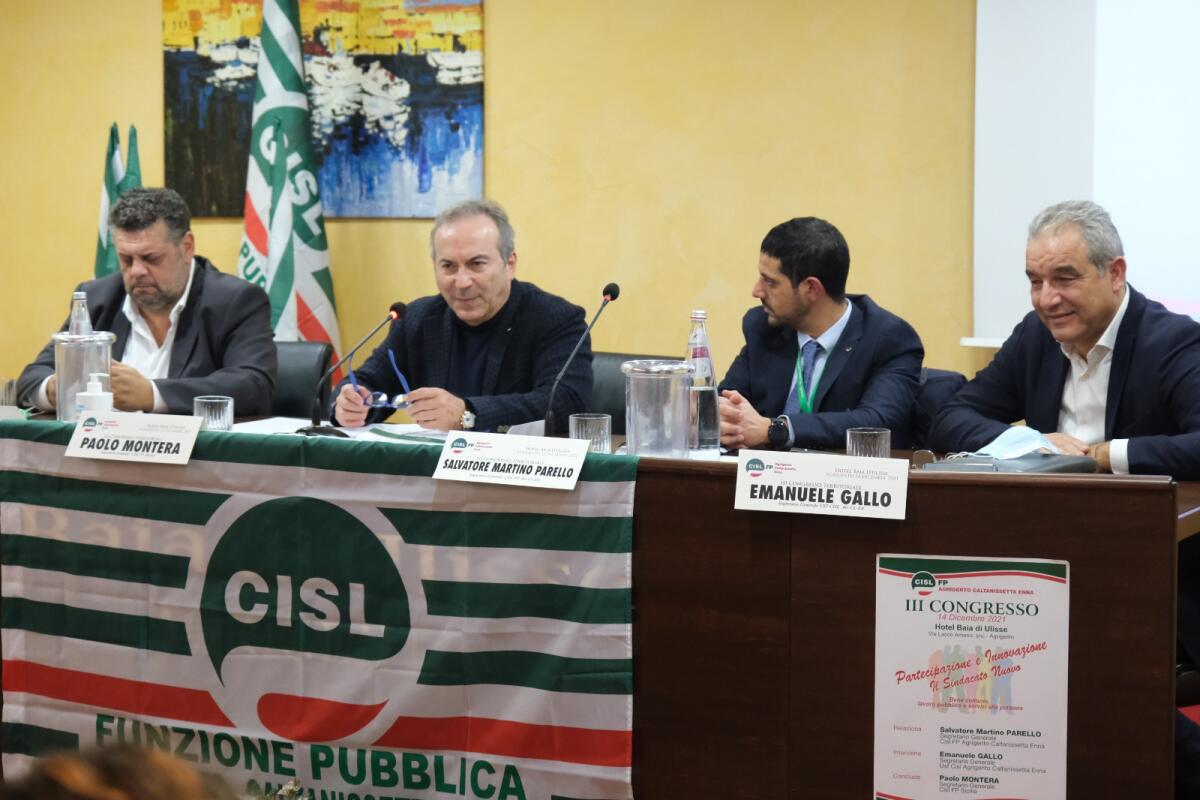 Rinnovata la segreteria della Cisl Fp, Salvatore Parello confermato segretario generale - 