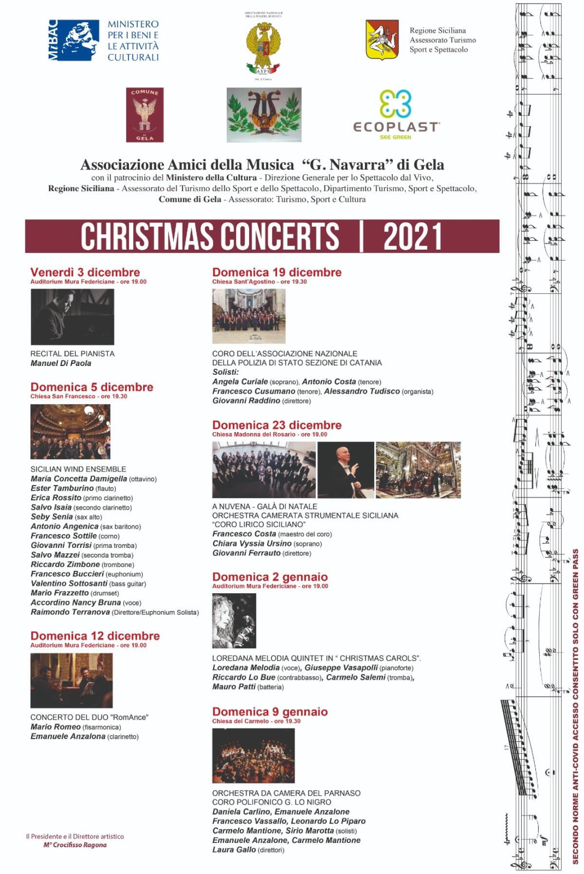 Salvo il concerto di stasera  alla chiesa del Rosario - 