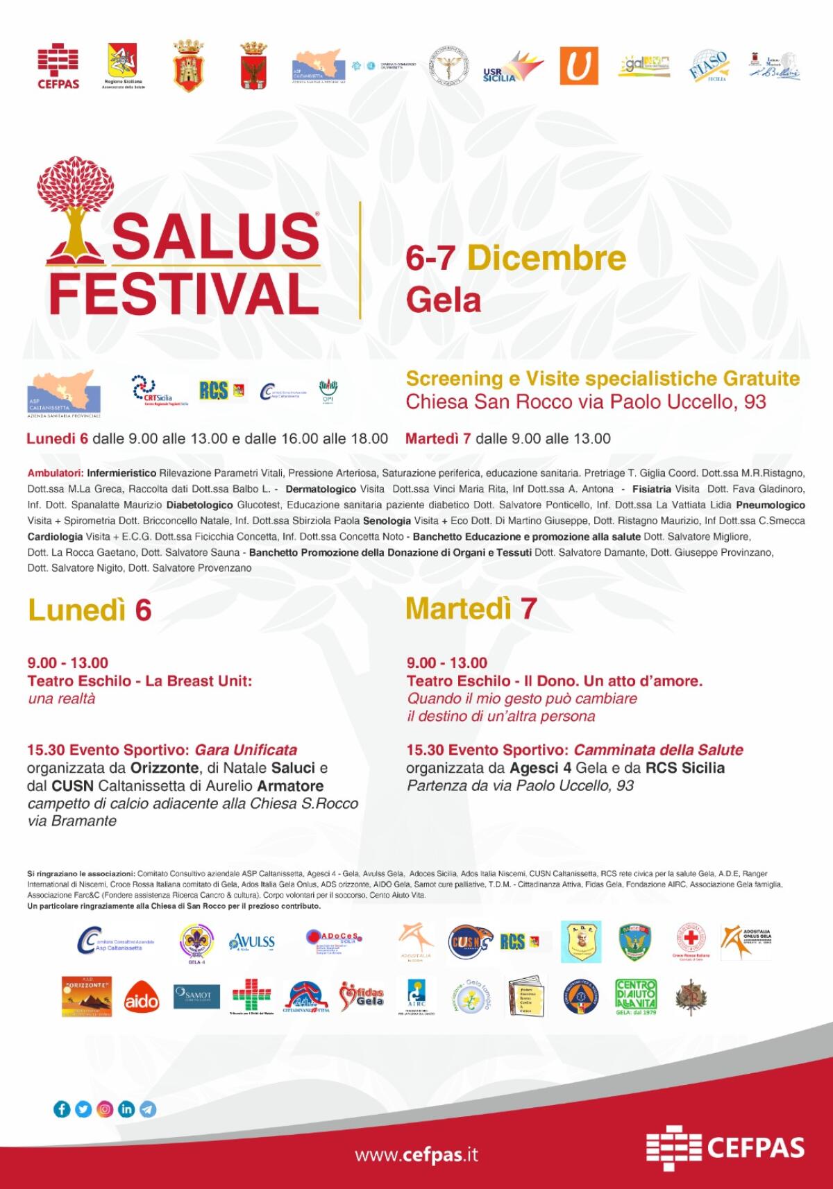 Il Salus festival farà tappa anche a Gela - 
