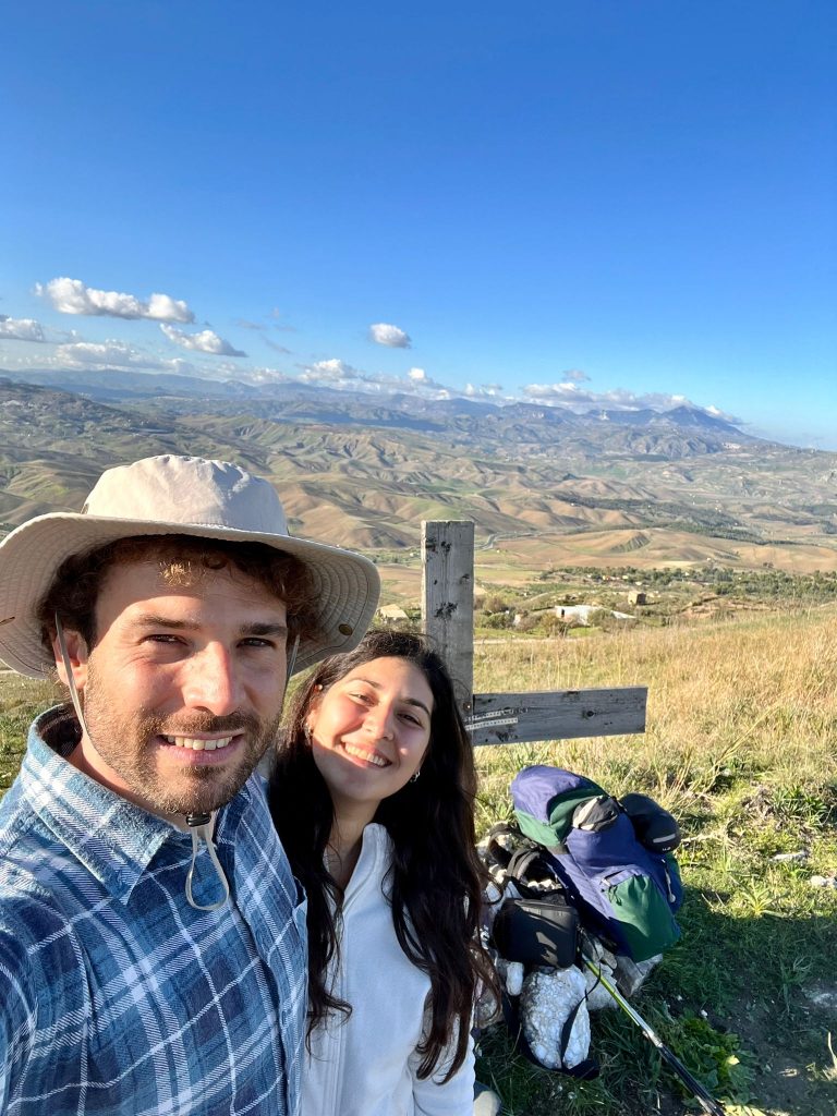 Walter ed Elisa in uno dei tanti selfie “siciliani”