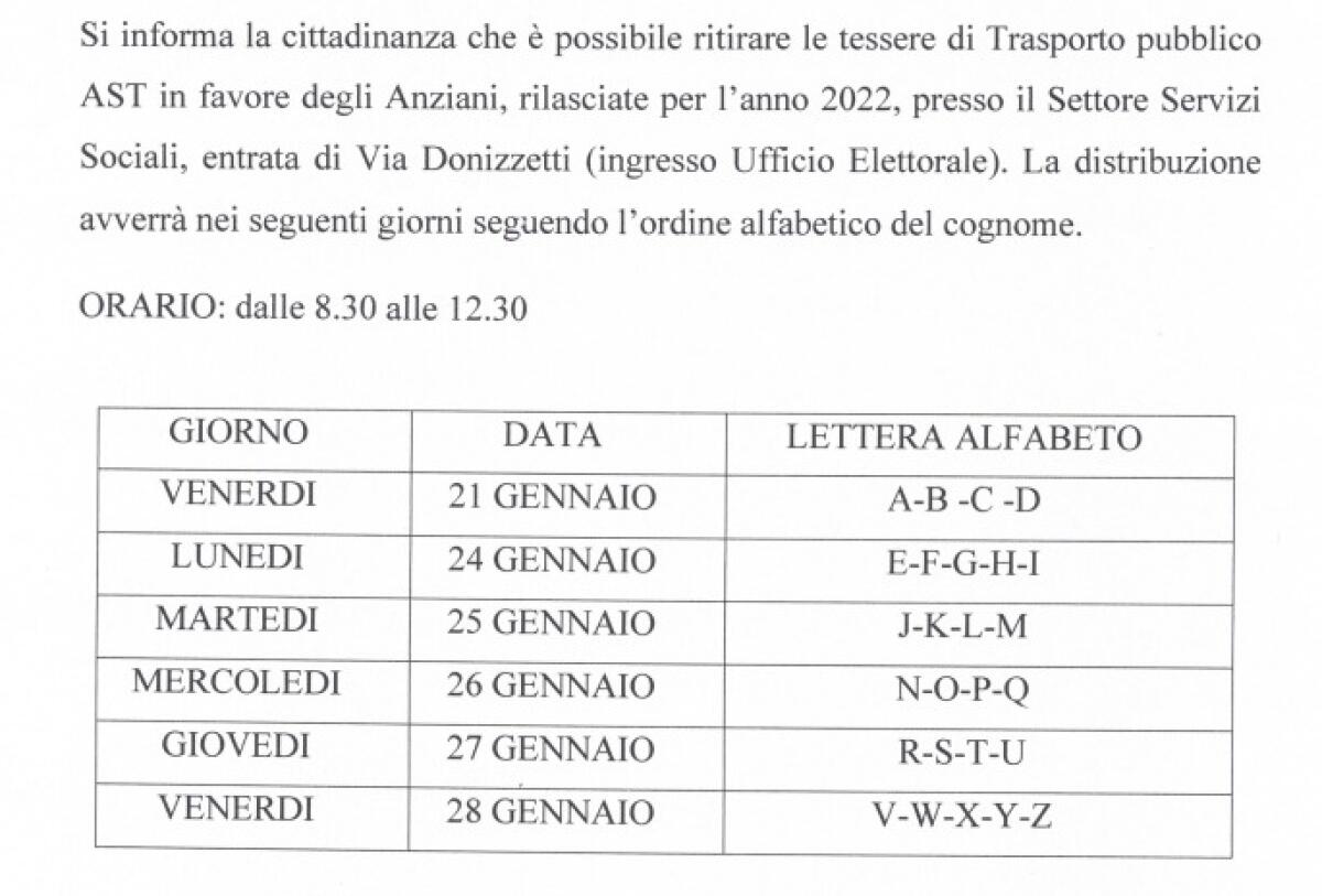 A Gela pronte le tessere per il trasporto pubblico degli anziani - 