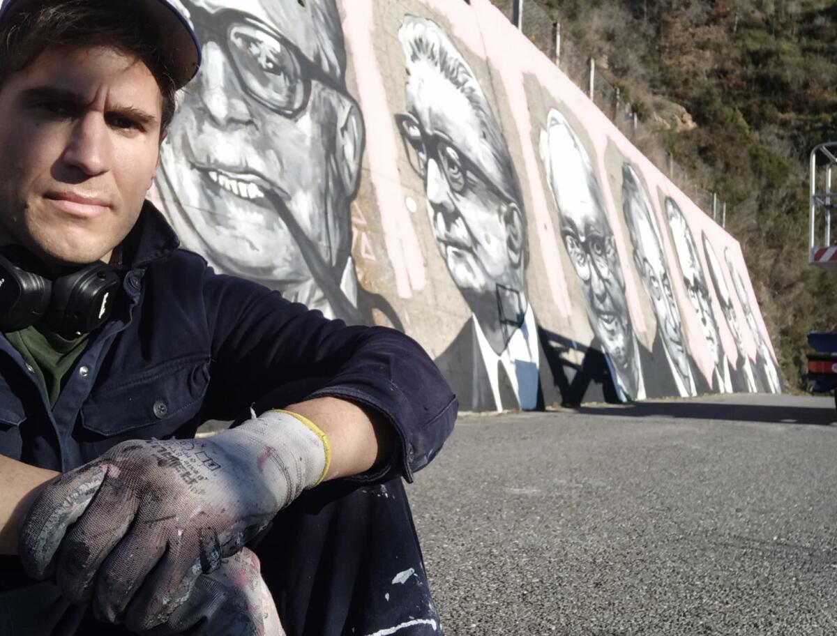 Street art, Collodoro dipinge ad Alassio la storia del Quirinale - 