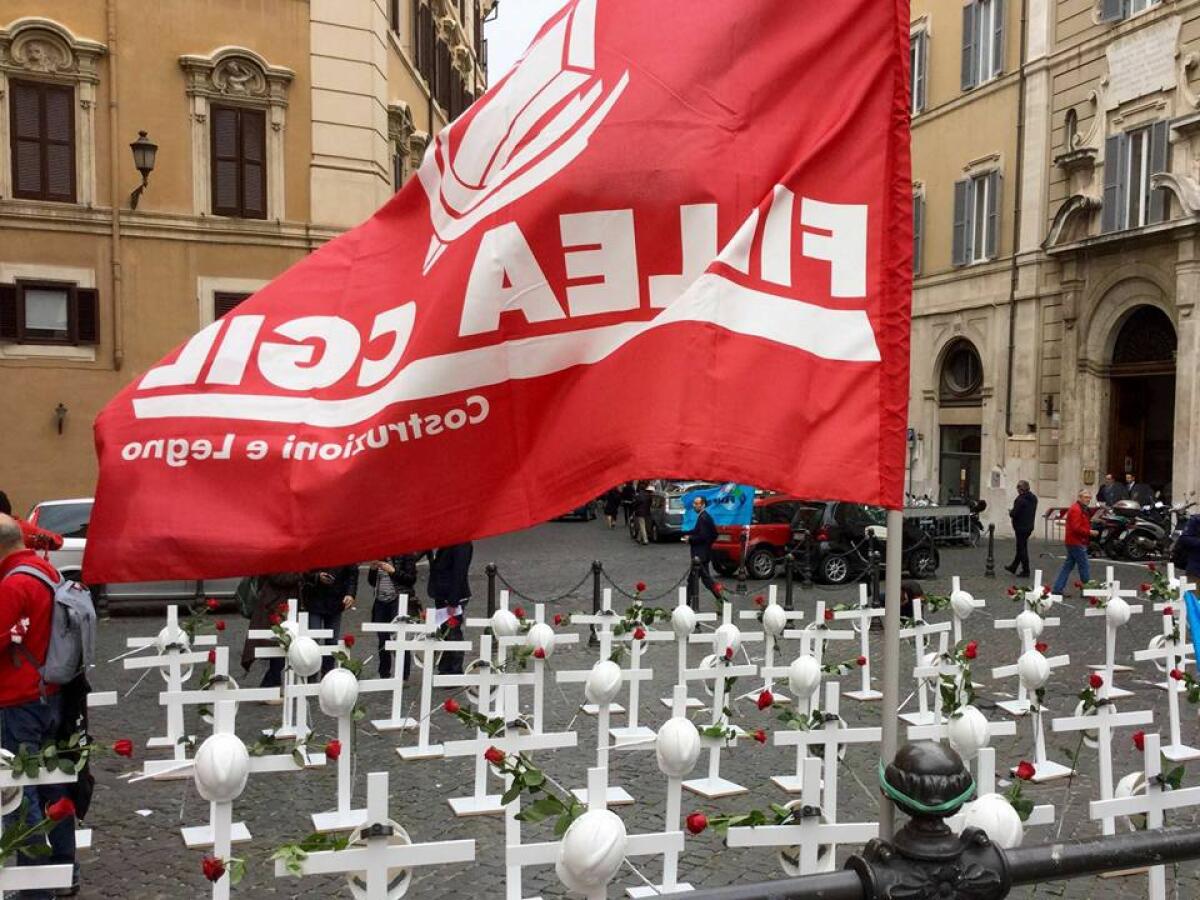 Fillea Cgil: basta morti sul lavoro. Il vaccino è la prevenzione - 