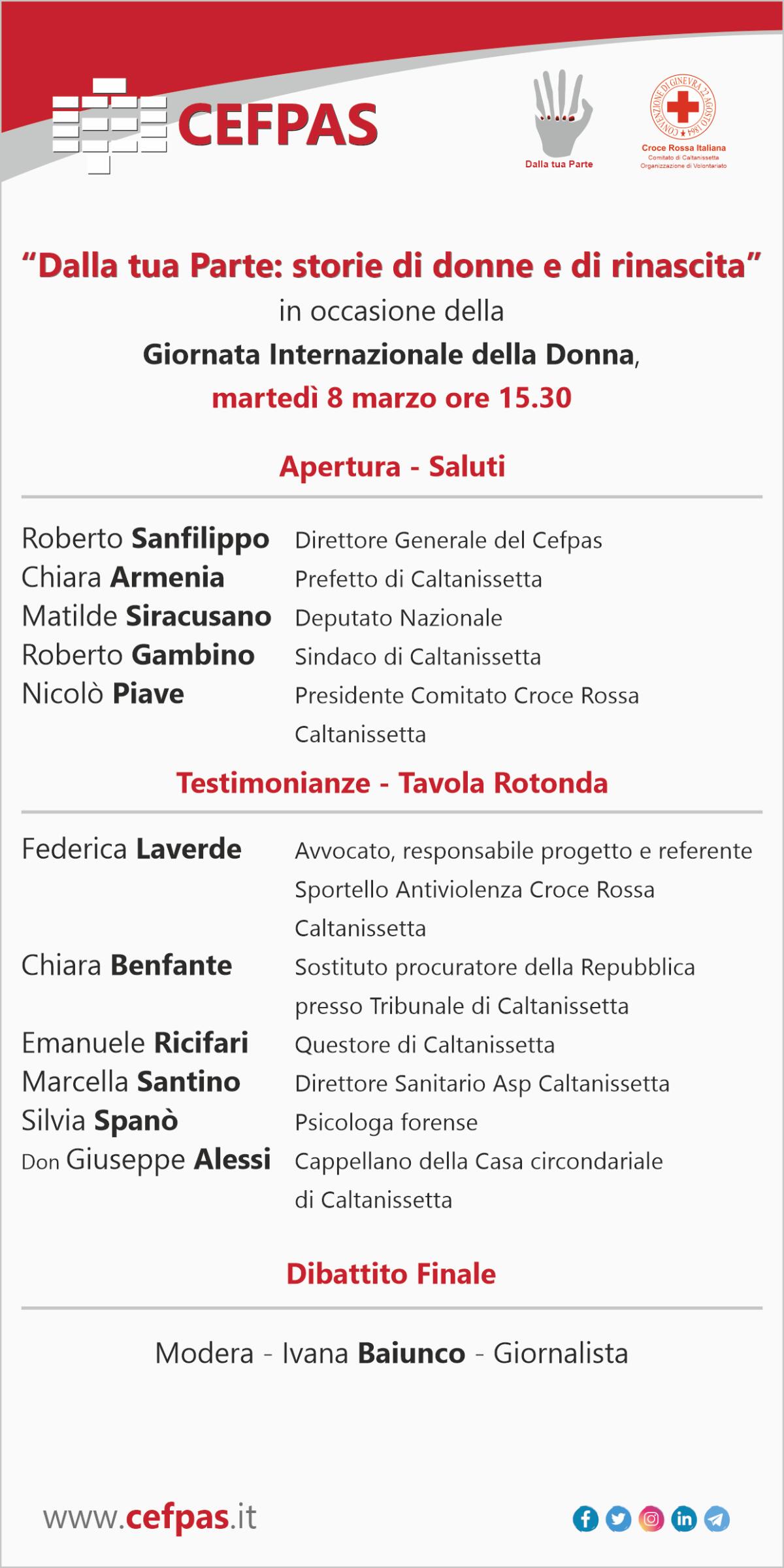 Convegno l' 8 marzo al Cefpas - 