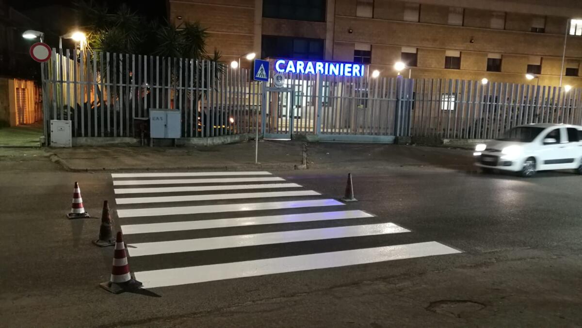 Segnaletica orizzontale in via Venezia - 