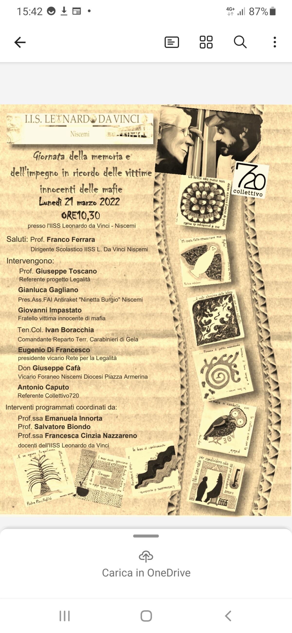 Giornata in ricordo delle vittime delle mafie con Giovanni Impastato - 