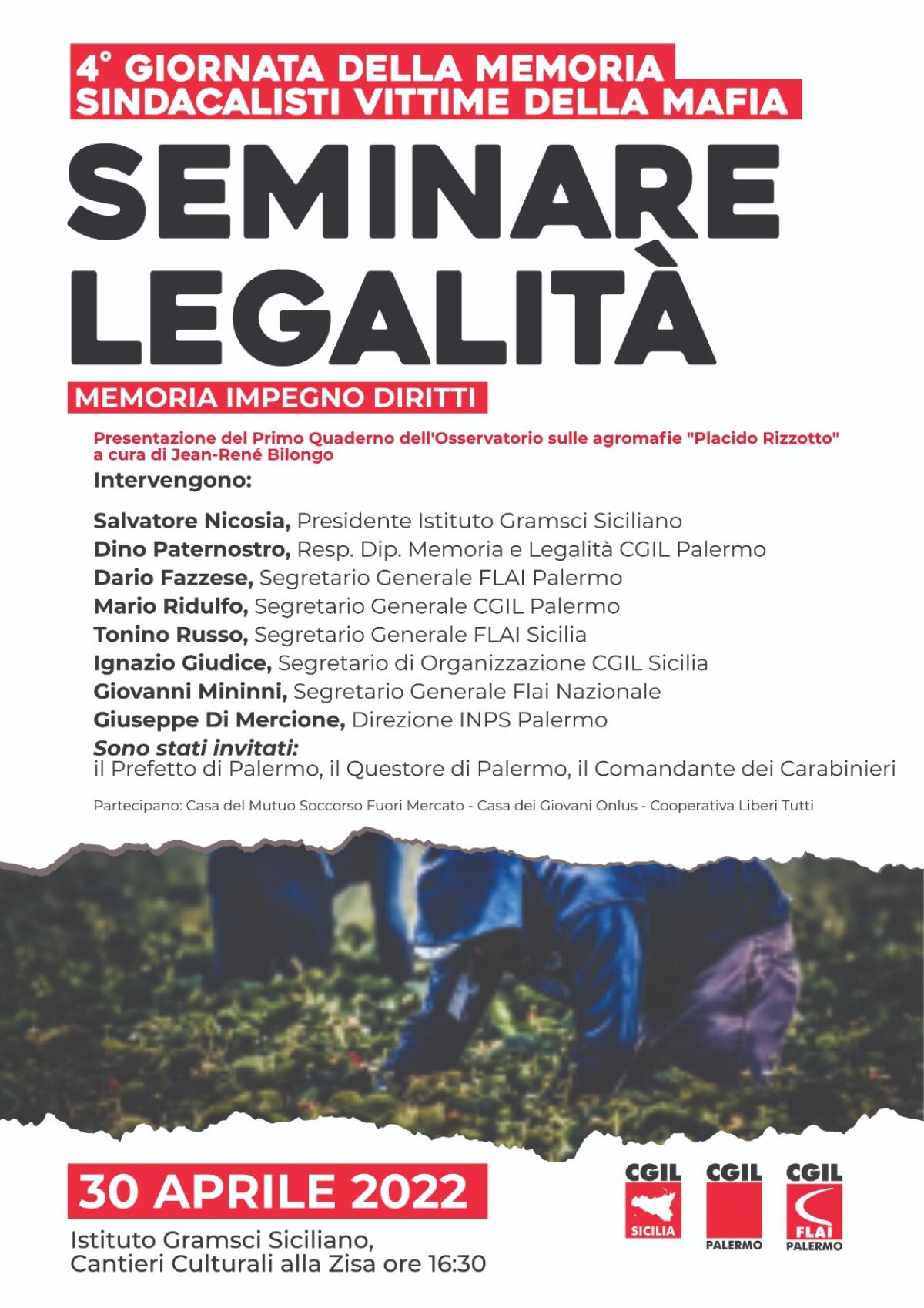 Seminare legalità: in ricordo dei sindacalisti uccisi - 