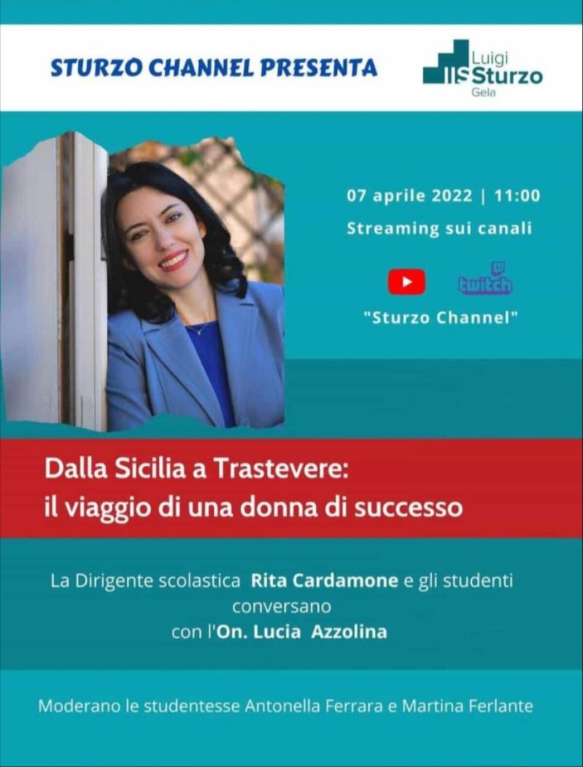 Torna a Gela Lucia Azzolina all'istituto Sturzo - 