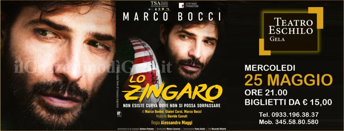 Marco Bocci impersona il 'mito' domani al Teatro Eschilo - 