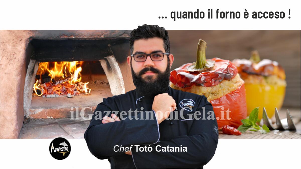Lo Chef Totò Catania: "Oggi cuciniamo col forno a legna i peperoni ripieni" - 