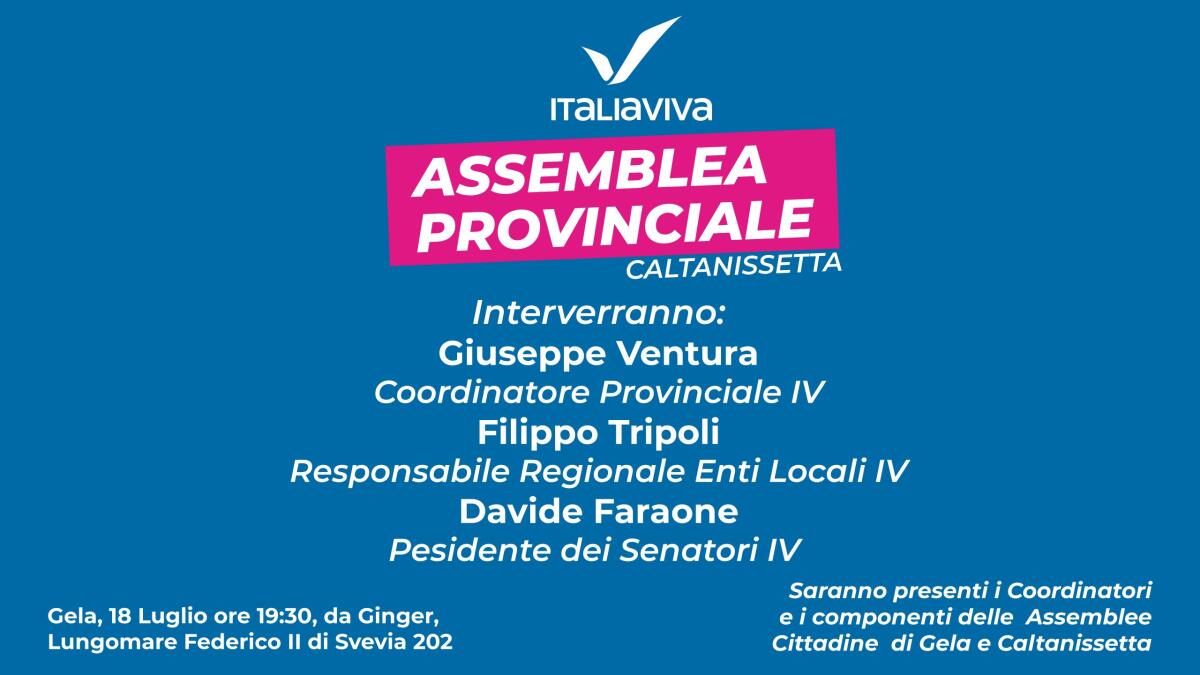 Assemblea di Italia Viva lunedì prossimo - 