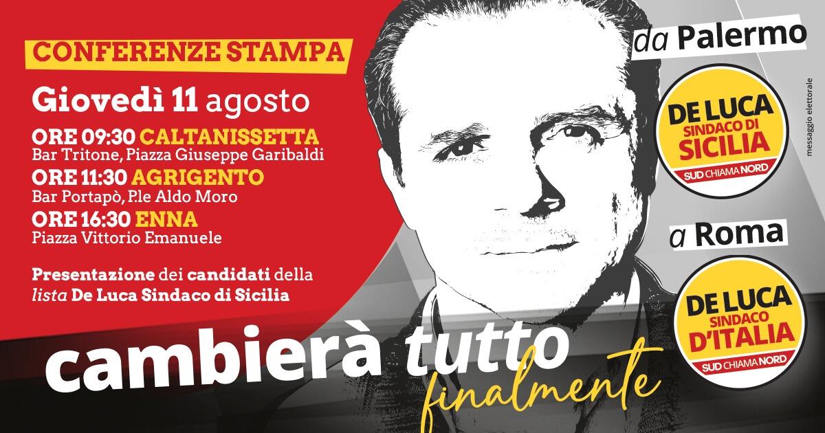 De Luca presenta i candidati in provincia di Caltanissetta - 