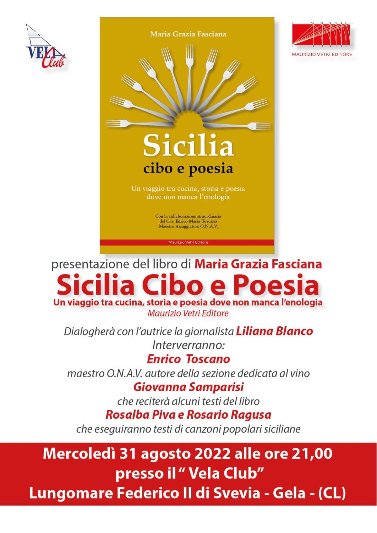 &#8216;Sicilia, Cibo e Poesia: ora ti cuntu&#8217;. Nuova fatica letteraria di Maria Grazia Fasciana - 