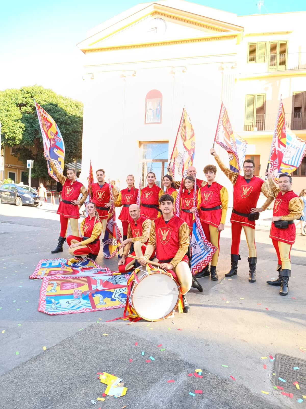 Sbandieratori di Gela in festa a Sferracavallo - 
