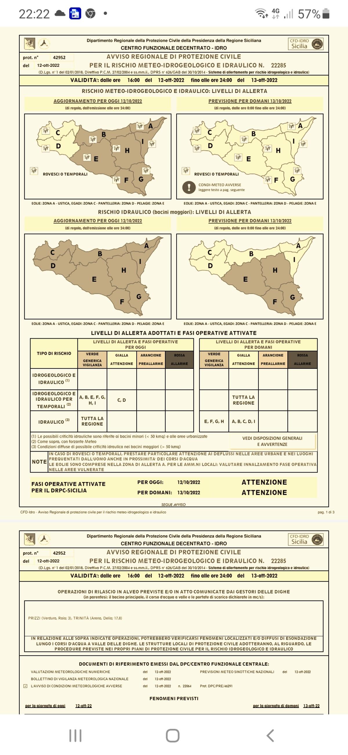 Allerta meteo gialla - 