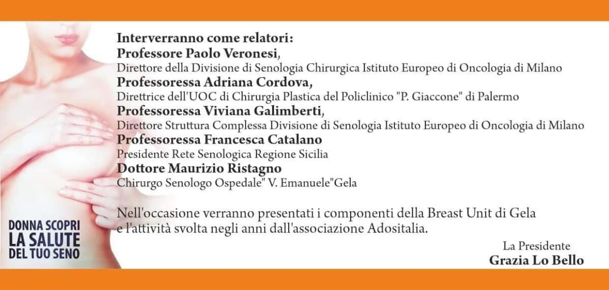 La prevenzione per sconfiggere il tumore al seno: convegno a Gela - 
