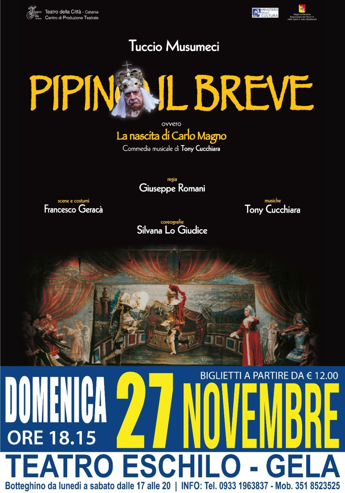 Oggi inizia la nuova stagione teatrale: di scena ‘Pipino il Breve’ -