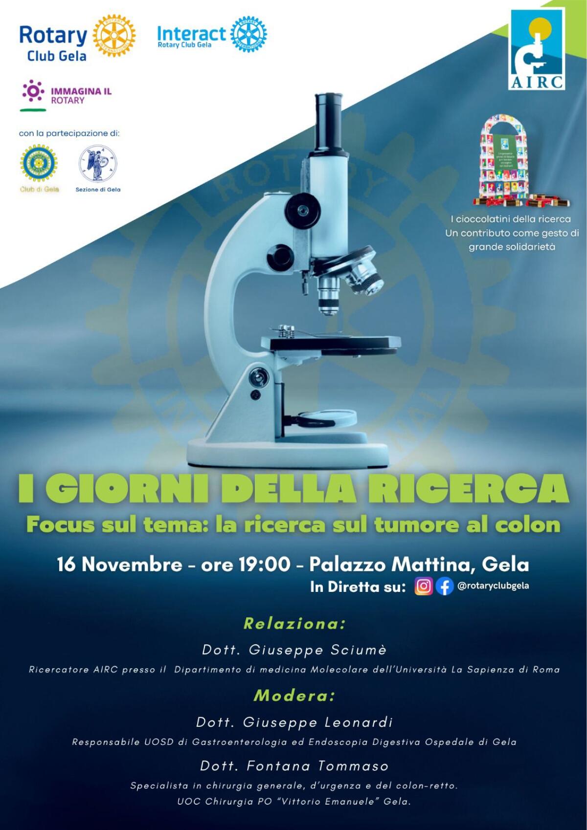 “La ricerca sul tumore al colon” al Palazzo Mattina - 