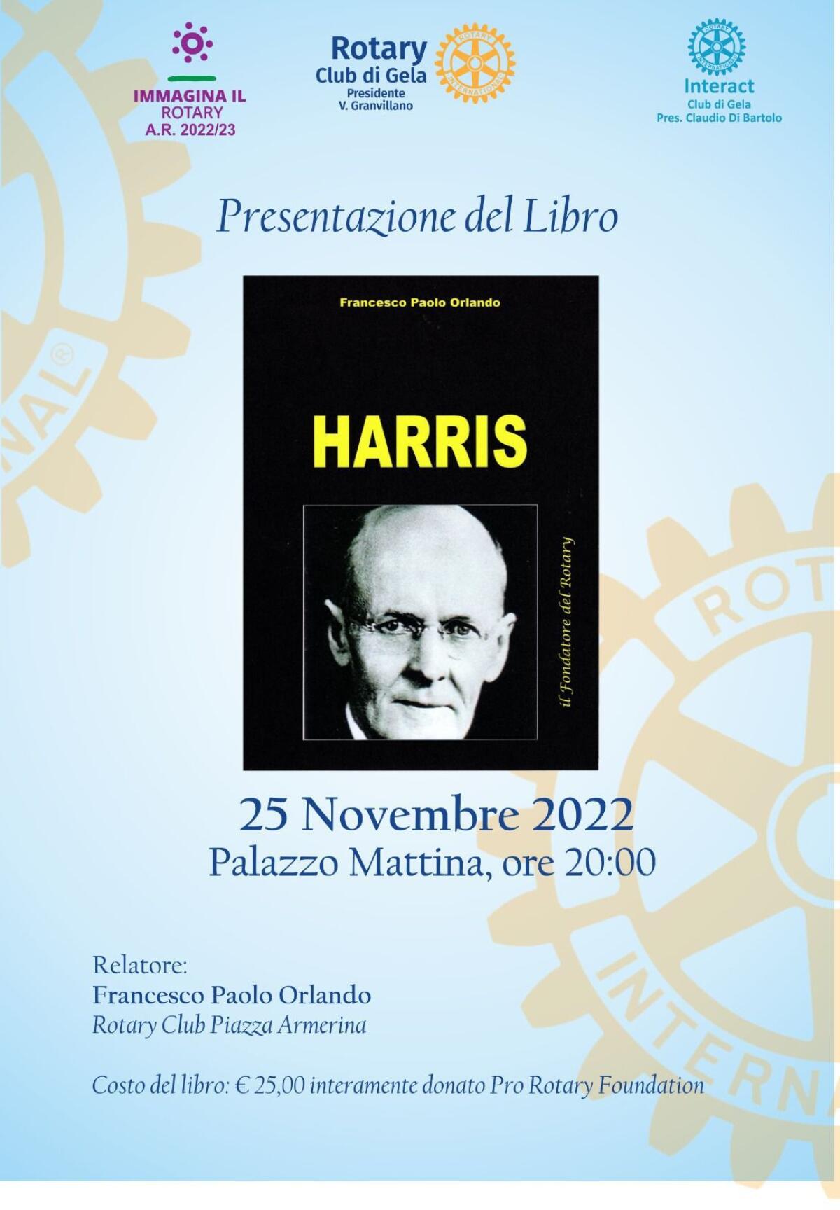Presentazione del volume su Paul Harris - 