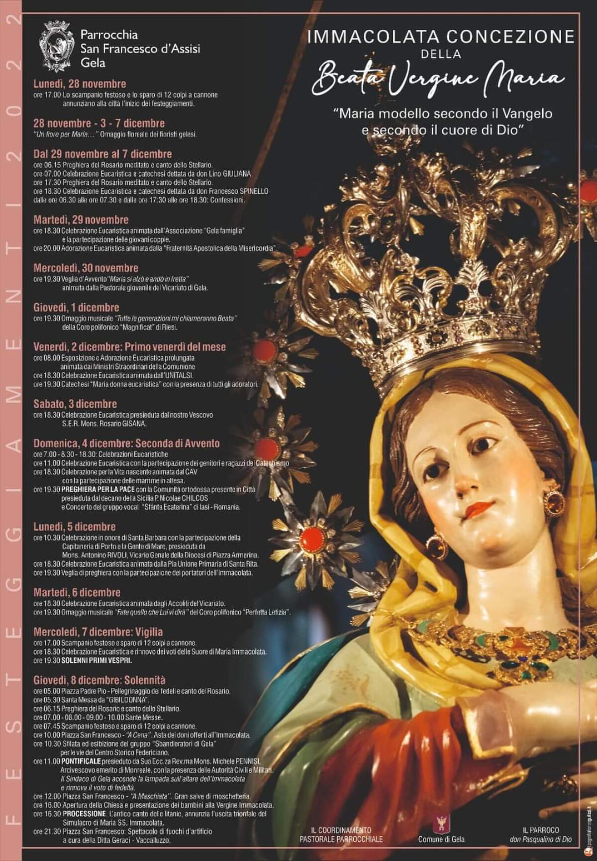 Festeggiamenti per l’Immacolata: iniziano le celebrazioni -