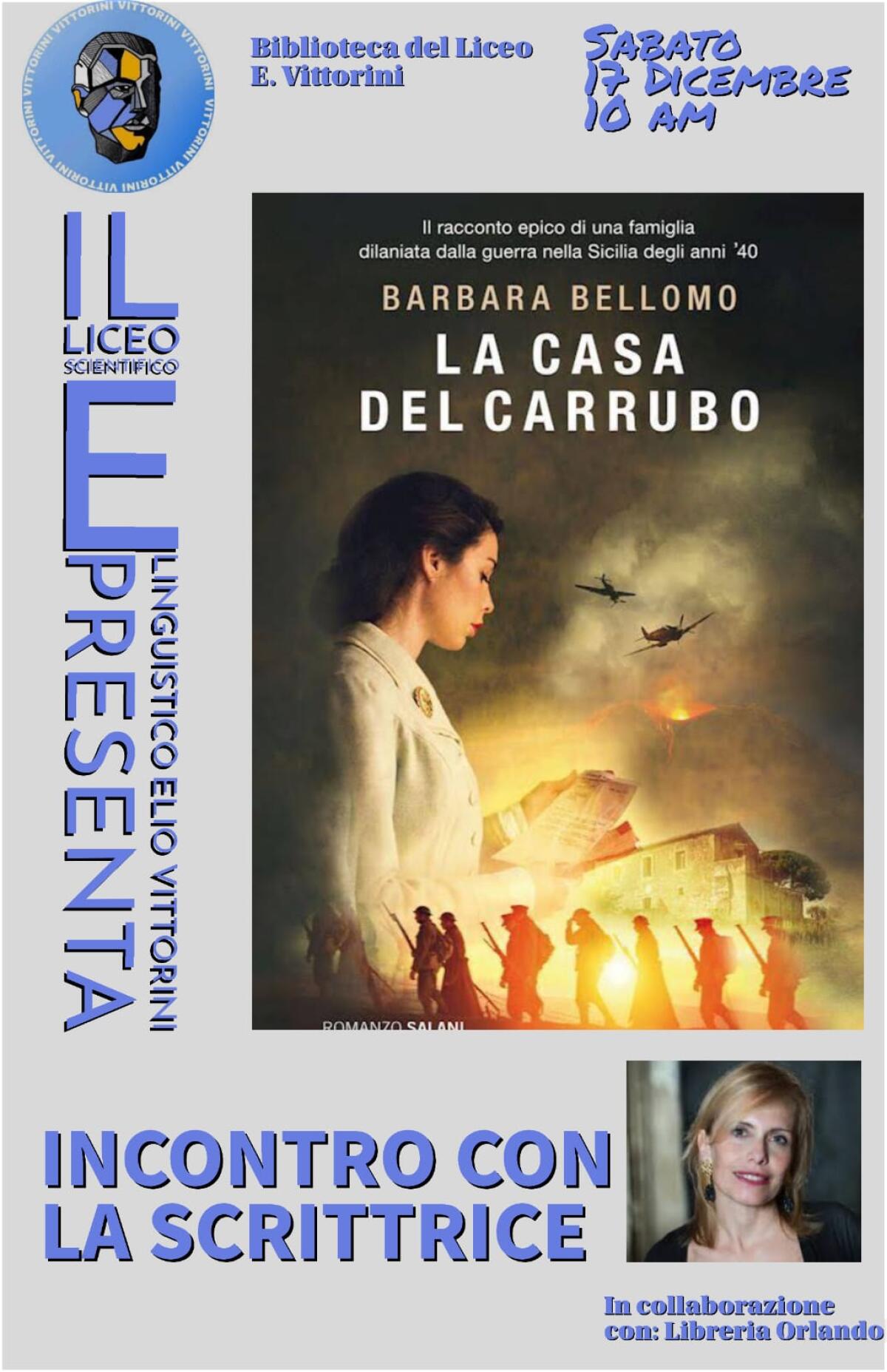 Al Vittorini Barbara Bellomo presenta “La casa del carrubo” -