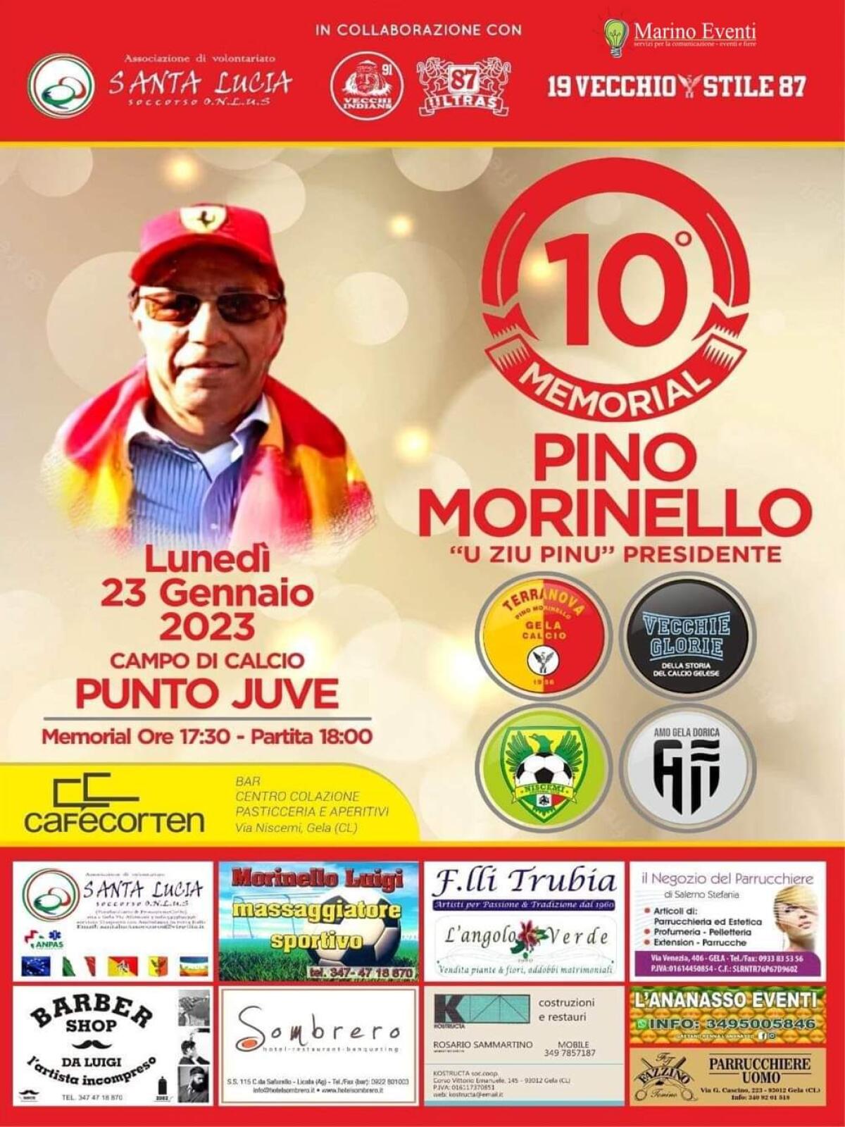 Lunedì 10° Memorial Pino Morinello - 