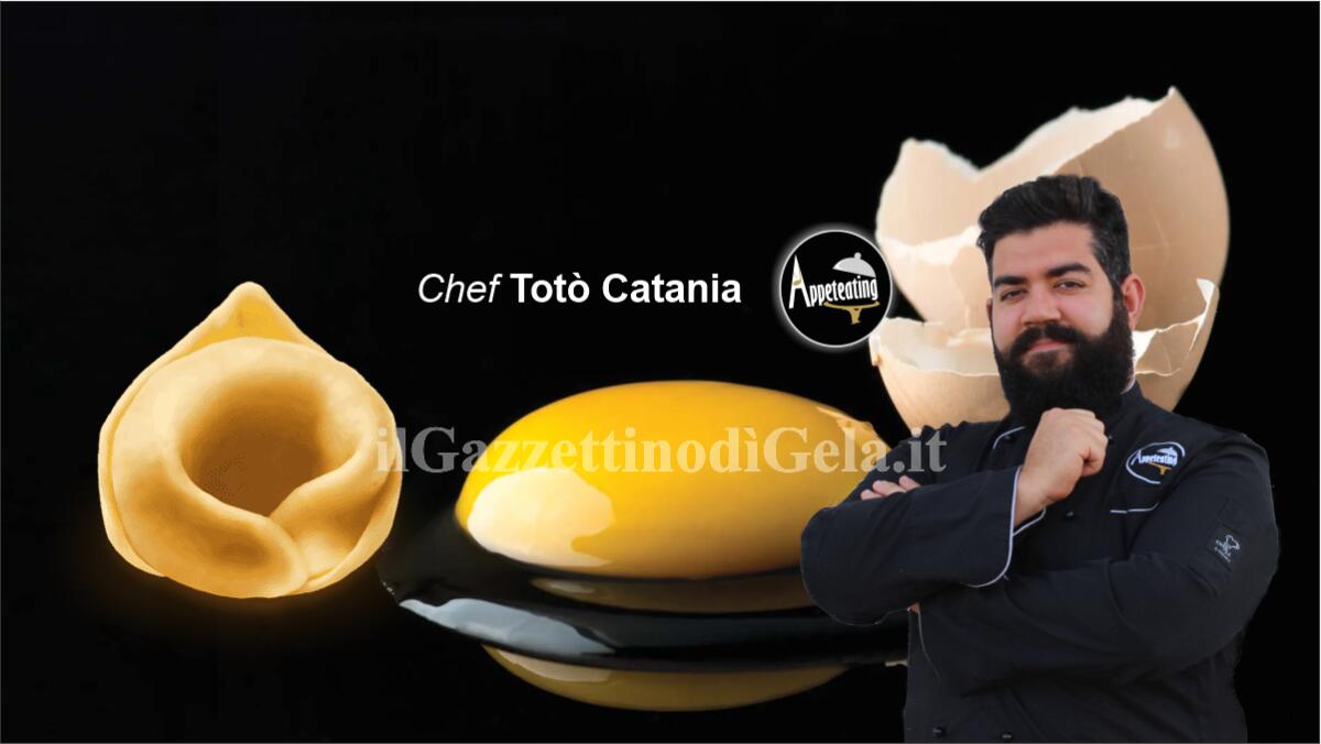 Lo chef Totò Catania propone: Tortellini di seppia e guanciale in brodo di cappone -