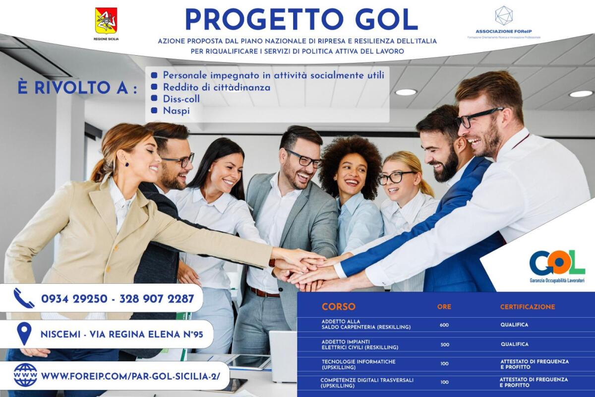 Corsi gratuiti alla FOReIP di Niscemi e Caltanissetta - 