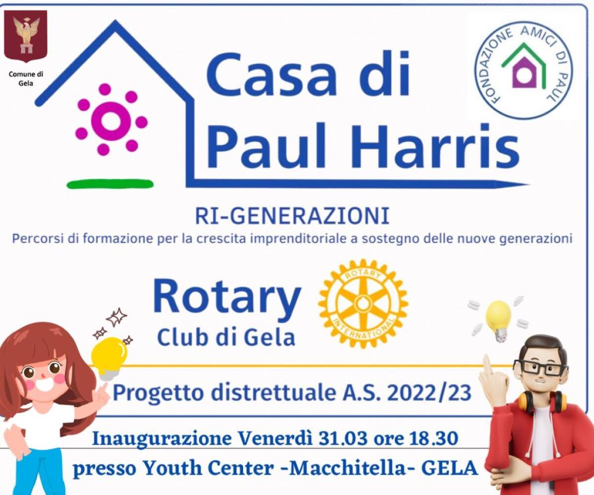 Stasera inaugurazione della seconda Casa di Paul Harris - 