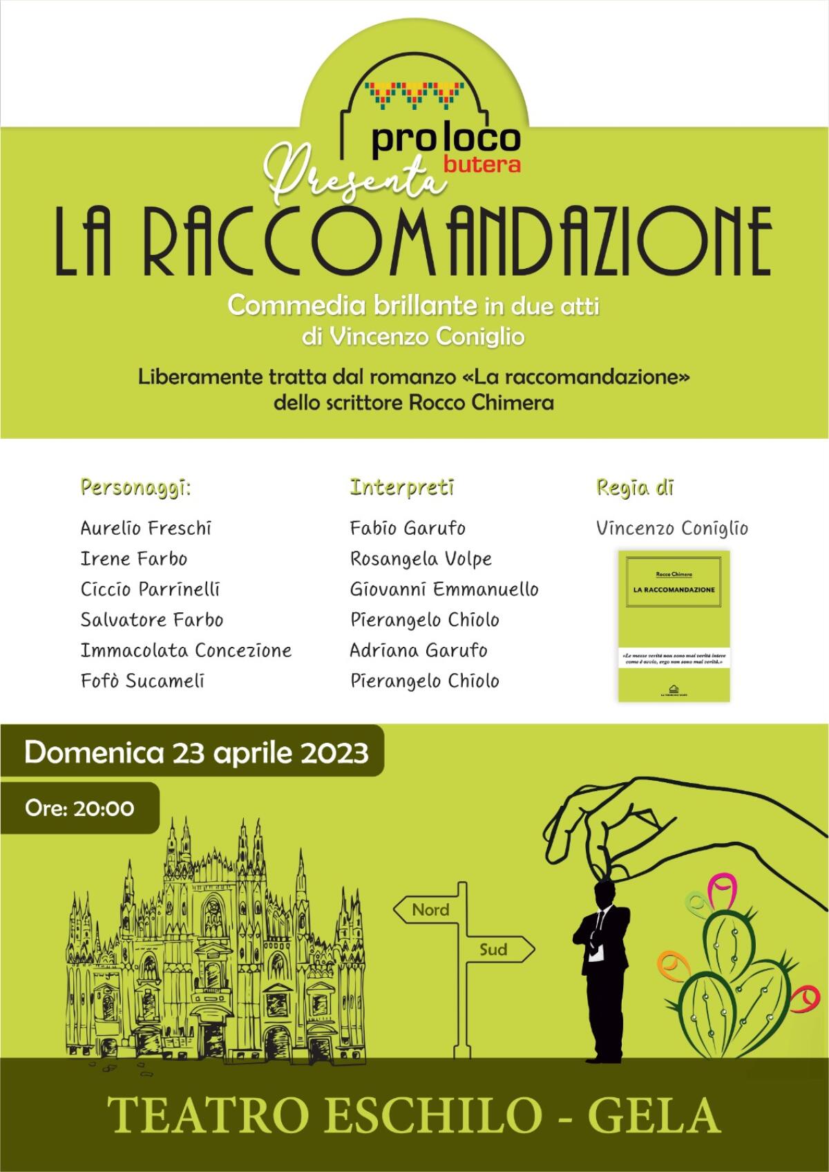 Arriva ‘La raccomandazione’ al teatro Eschilo - 