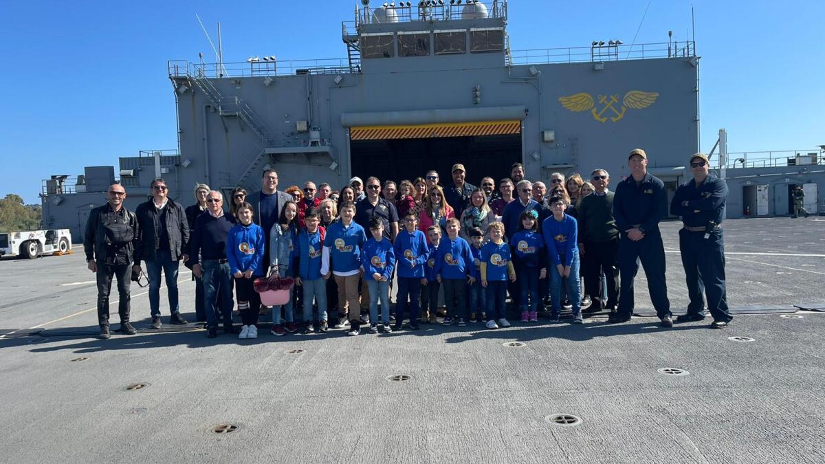 La visita del Rotary alla nave americana - 