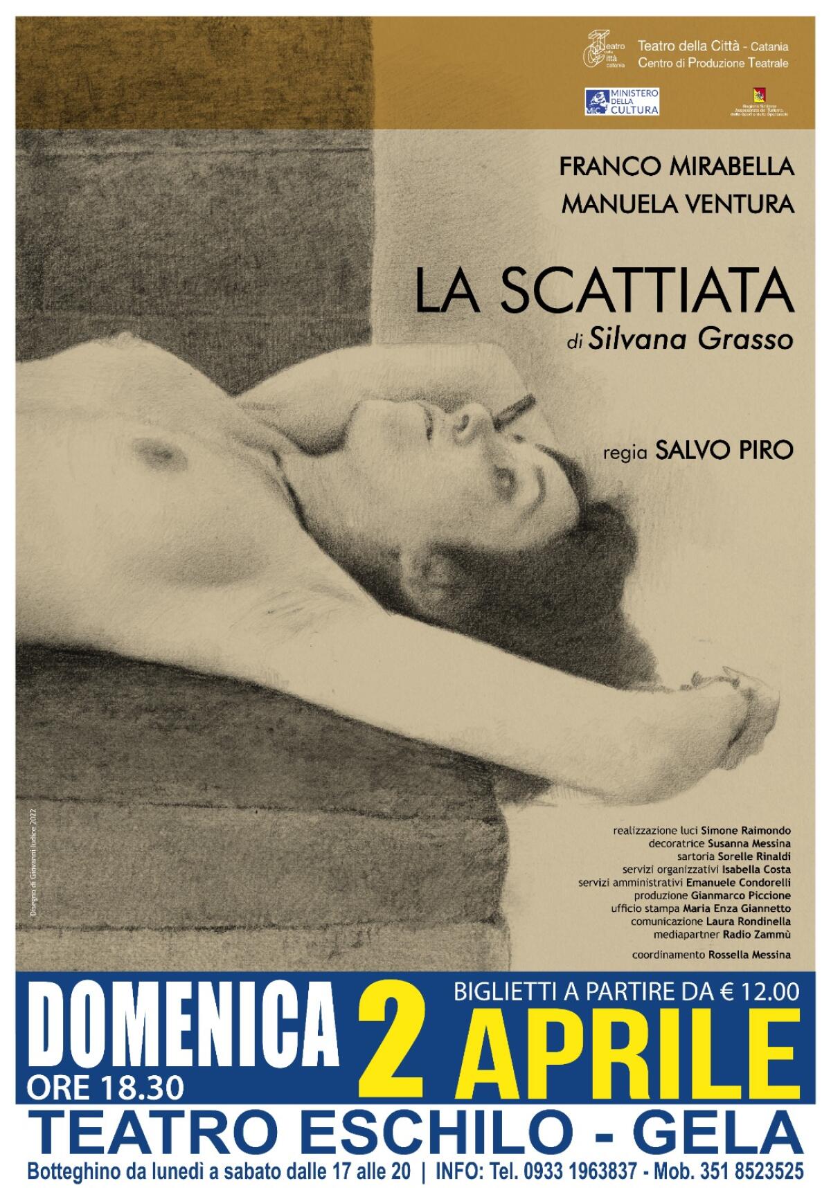 ‘La scattìata’ di Silvana Grasso il 2 aprile a Gela - 