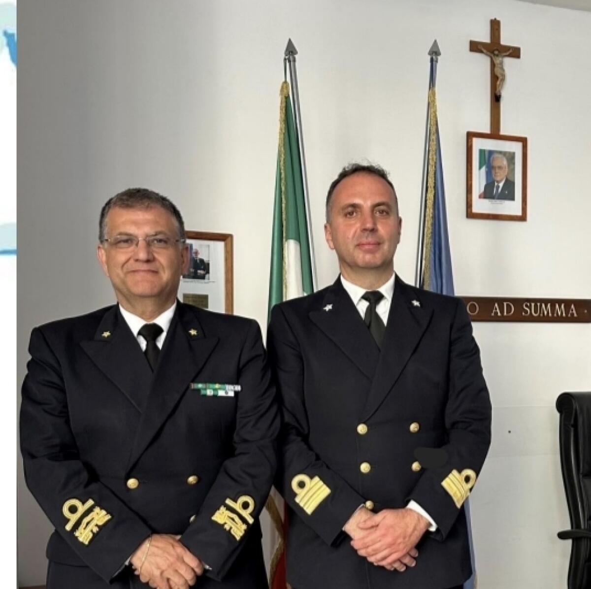Visita alla Capitaneria di porto del contrammiraglio Macauda - 