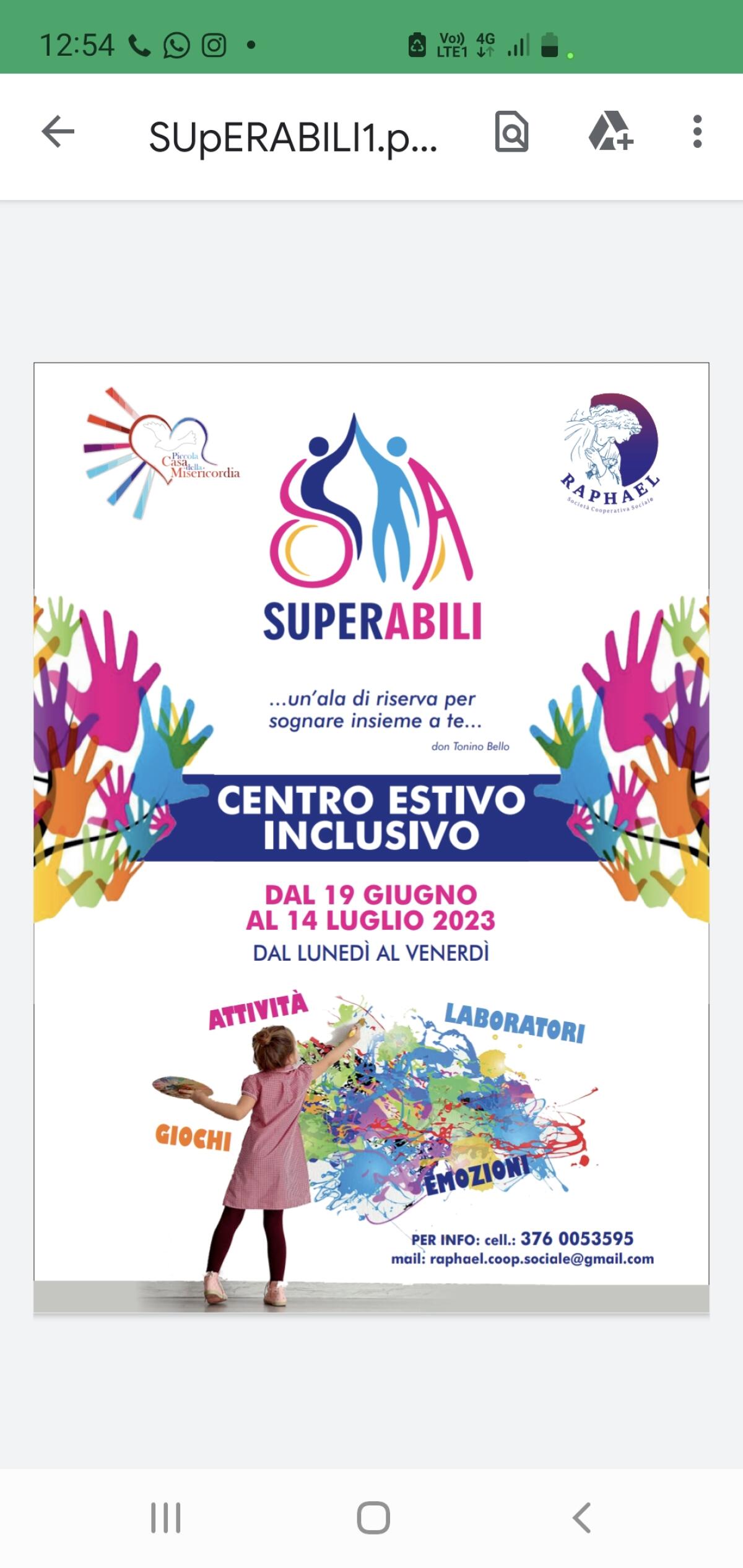 Centro estivo con attività per disabili -