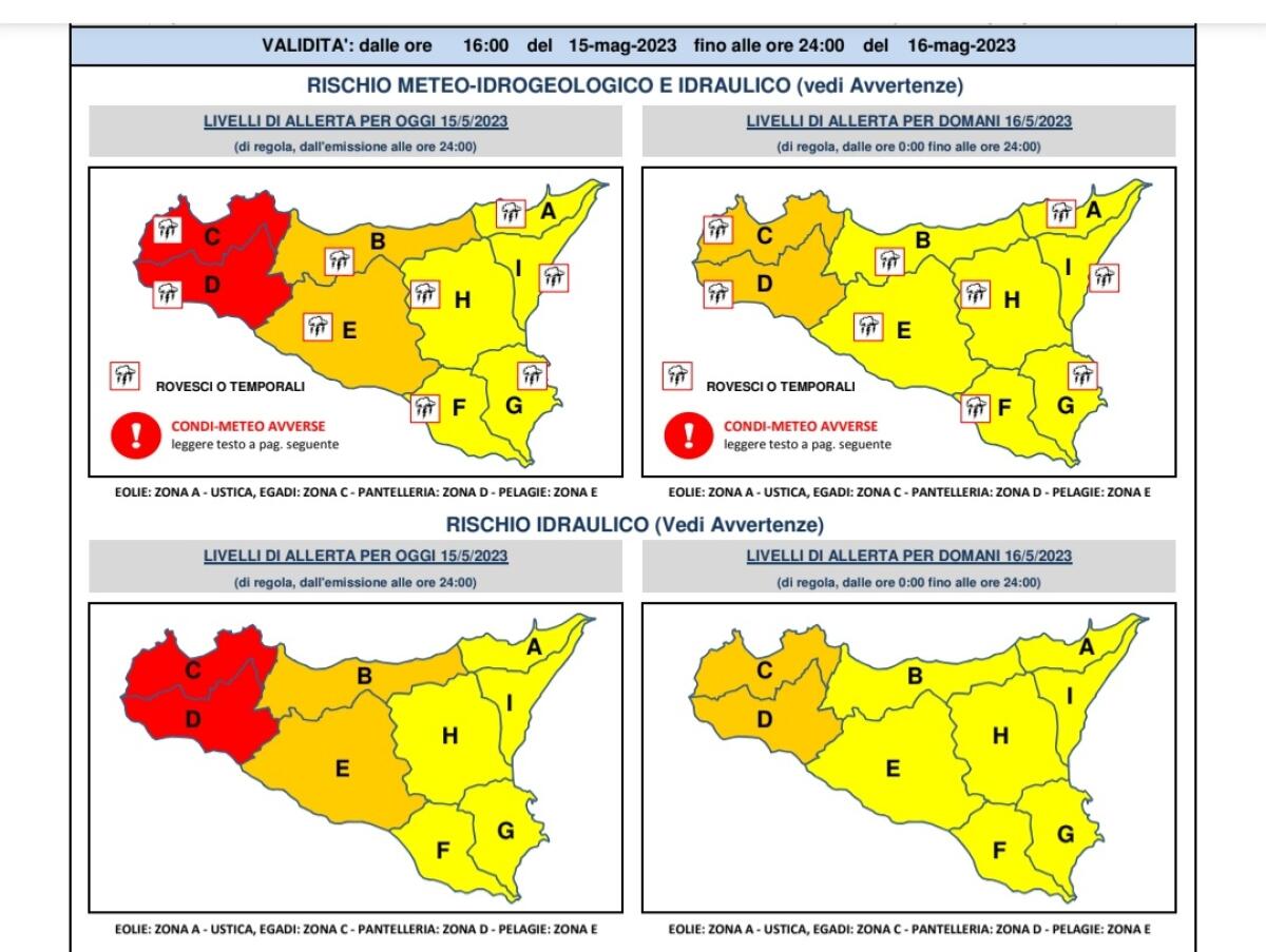 Allerta meteo: Gela in zona gialla -