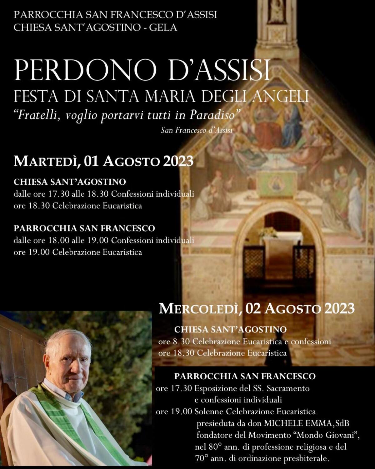 Il ‘Perdono di Assisi’ anche a Gela con Don Emma - 