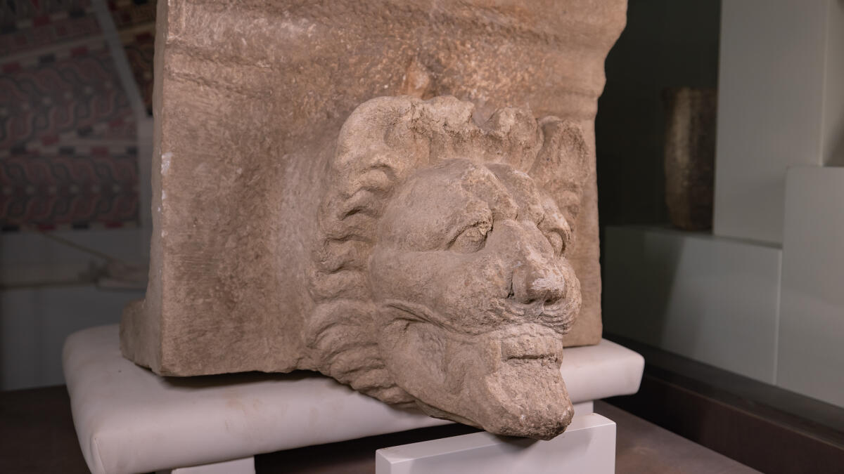 Scoperta una testa di leone in marmo di 250 chili che decorava un tempio di età greca - 