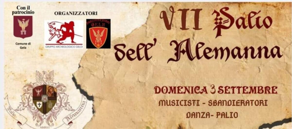 Il 3 settembre il Palio dell’Alemanna -