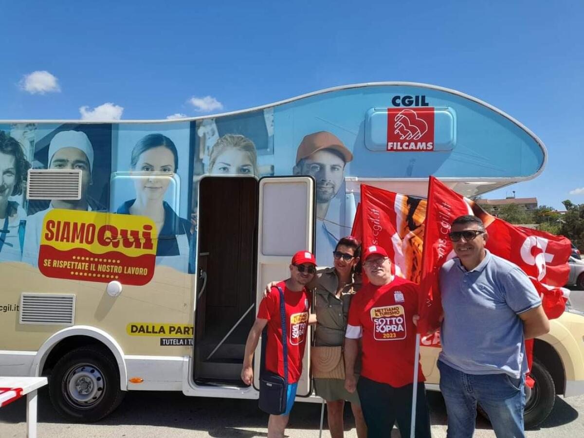 Il camper del turismo della Filcams Cgil e la richiesta di più ispezioni - 