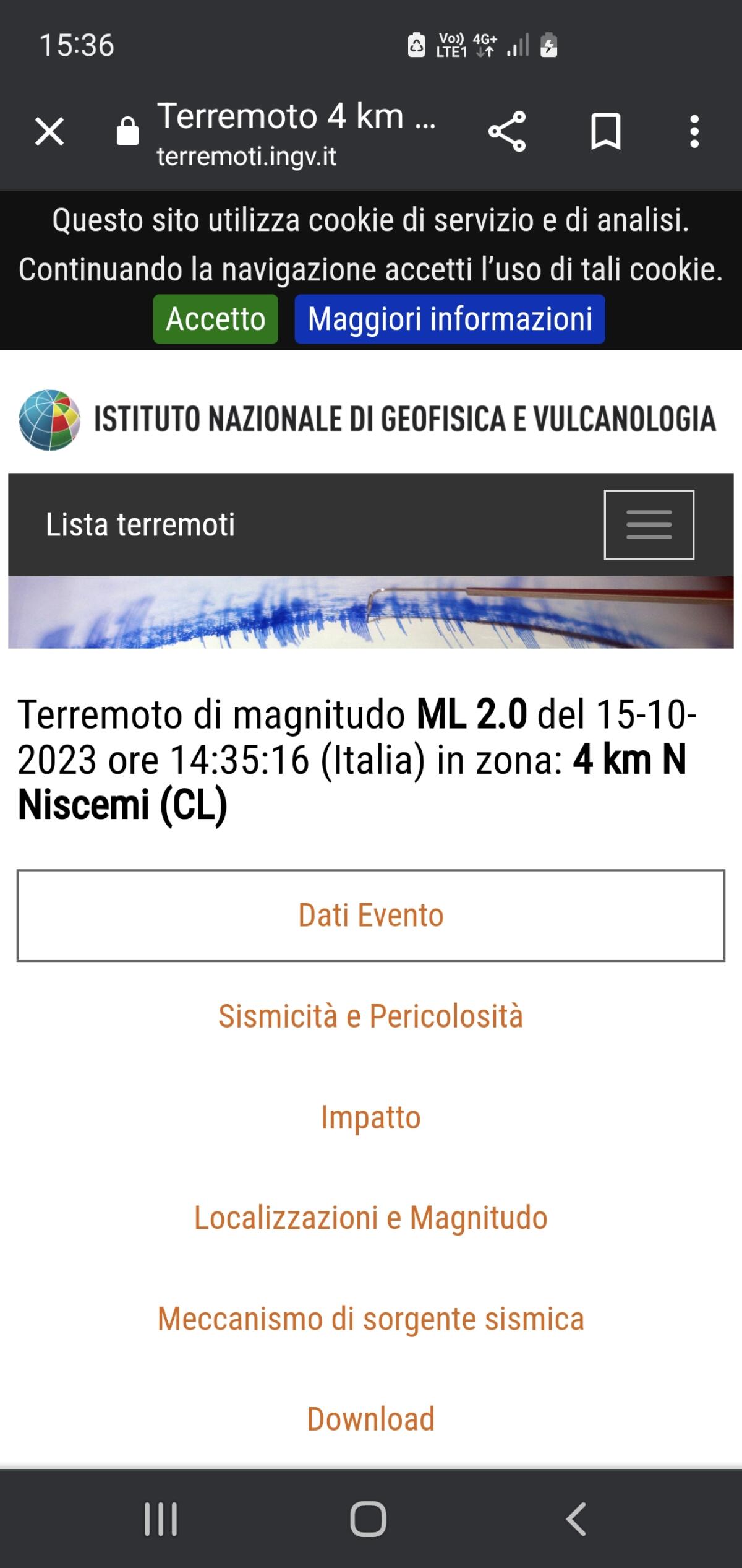La terra ha tremato a Niscemi - 